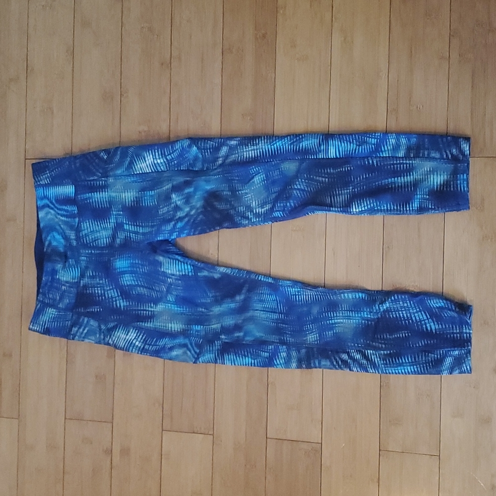 Lululemon Invigorate High-Rise Crop 23" *Foil Shapeshifter Flux Blue Multi